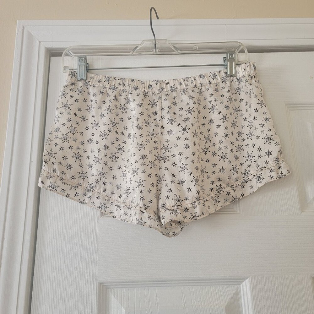 Victoria's Secret Silk Shorts with Snowflake Pattern - Picture 2 of 4